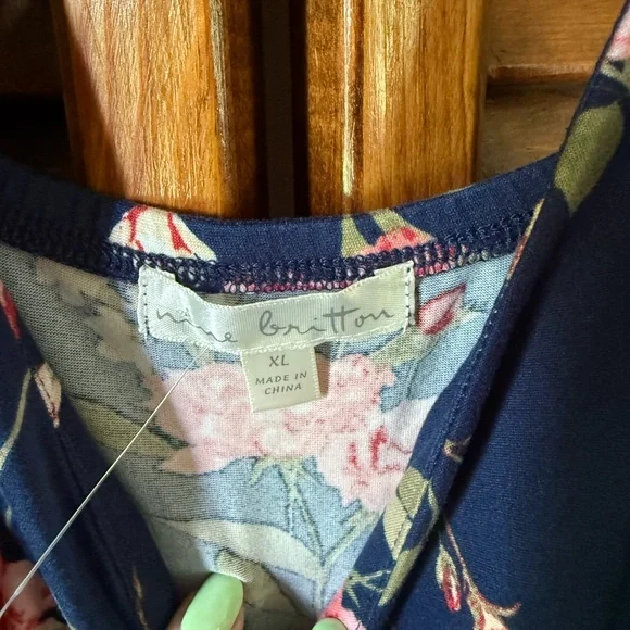 Floral Navy Maxi Dress NWOT - Picture 4 of 4